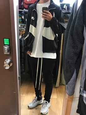 「90s」｜「アイテム（ナイロンジャケット）」を使った、Rさん（メンズ・187cm）の秋コーディネート