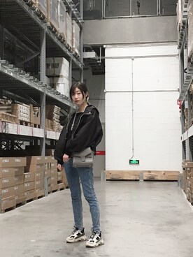 「休闲」｜「アイテム（ブルゾン）」を使った、-山田桃子-さん（レディース・164cm）の秋コーディネート