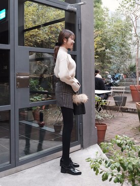 「FLYMODEL（フライモデル）のアイテム」を使った、FLYMODELさん（レディース・167cm）の冬コーディネート