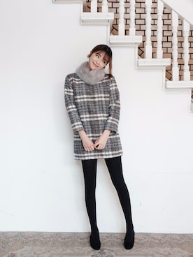 「FLYMODEL（フライモデル）のアイテム」を使った、FLYMODELさん（レディース・167cm）の冬コーディネート