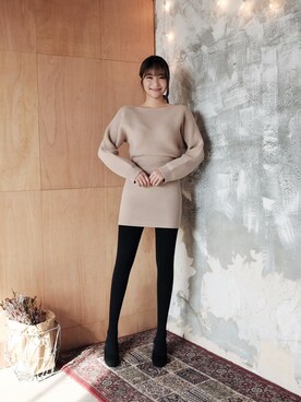 「FLYMODEL（フライモデル）のアイテム」を使った、FLYMODELさん（レディース・167cm）の冬コーディネート