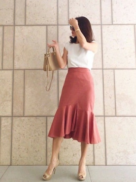 「FLYMODEL（フライモデル）のアイテム（スカート）」を使った、FLYMODELさん（レディース・165cm）の夏コーディネート