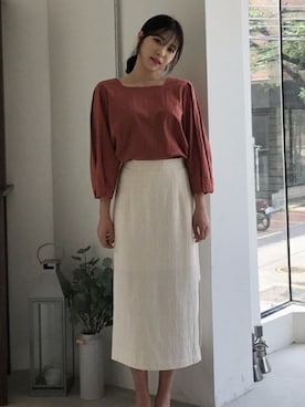 「FLYMODEL（フライモデル）のアイテム（スカート）」を使った、FLYMODELさん（レディース・167cm）の夏コーディネート