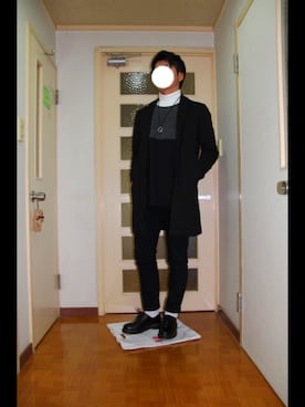 「アイテム（ステンカラーコート）」を使った、たまじろうさん（メンズ・173cm・10代）の冬コーディネート