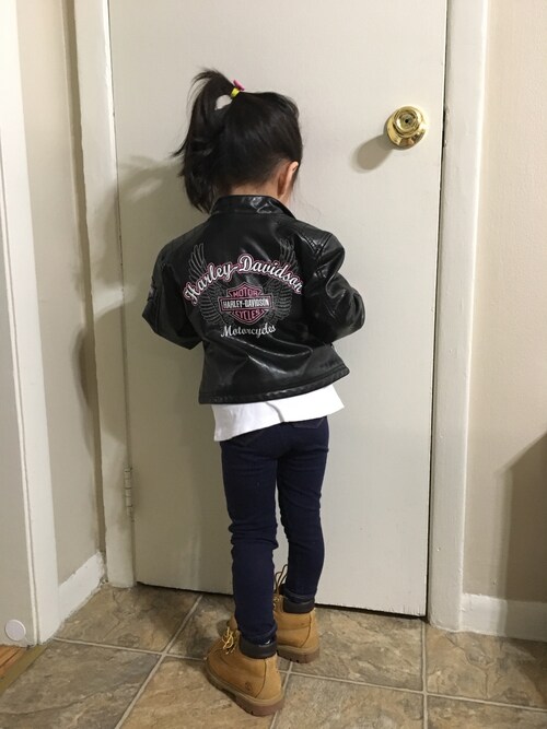 文子145 is wearing Harley-Davidson