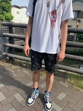 「エアジョーダン1」｜「アイテム（アクセサリー）」を使った、towaさん（メンズ・175cm）の春コーディネート