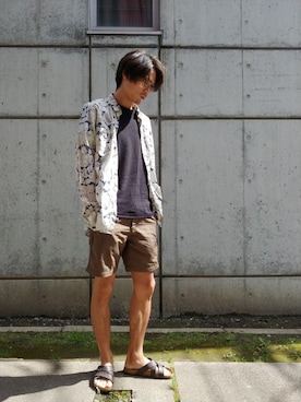 「jiggys shop（ジギーズショップ）のアイテム（シューズ）」を使った、しょうさん（メンズ・174cm）の春コーディネート