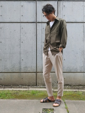 「jiggys shop（ジギーズショップ）のアイテム（シューズ）」を使った、しょうさん（メンズ・174cm）の春コーディネート