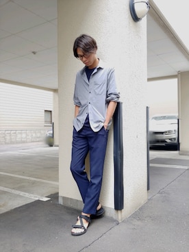 「ネイビー×グレー」｜しょうさん（メンズ・174cm・20代）の夏コーディネート