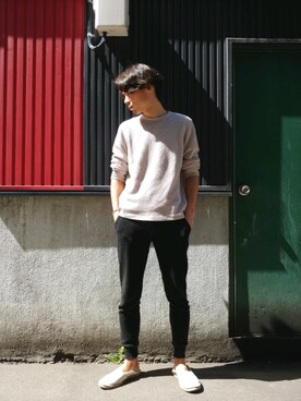 「アイテム（スリッポン）」を使った、しょうさん（メンズ・174cm・20代）の夏コーディネート