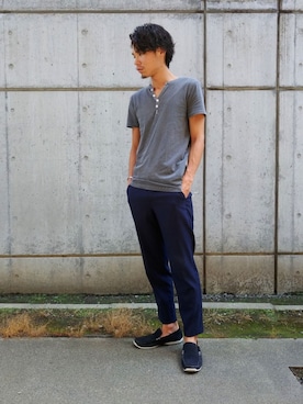 「jiggys shop（ジギーズショップ）のアイテム（トップス）」を使った、しょうさん（メンズ・174cm・20代）の夏コーディネート