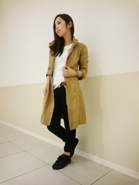 「ストレッチ素材」｜kinukaさん（レディース・157cm）の冬コーディネート
