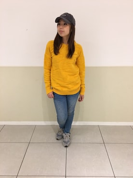 「カットオフデニム」｜kinukaさん（レディース・157cm）の秋コーディネート