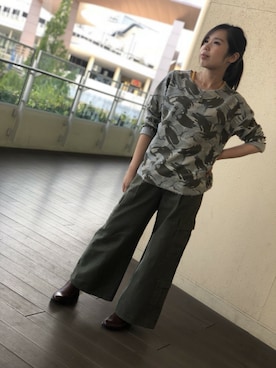 「AVIREX（アヴィレックス）のアイテム（ブーツ）」を使った、kinukaさん（レディース・157cm）の夏コーディネート