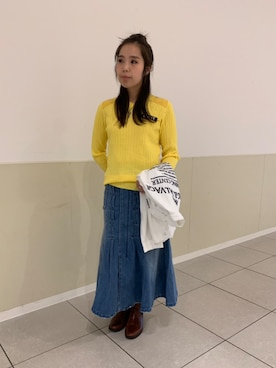 「AVIREX（アヴィレックス）のアイテム（ブーツ）」を使った、kinukaさん（レディース・157cm）の冬コーディネート