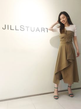 「アイテム（サンダル、グリーン系）」を使った、yukiさん（レディース・162cm）の春コーディネート