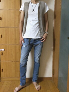 「DOLCE&GABBANA（ドルチェアンドガッバーナ）のアイテム（財布/小物）」を使った、ゆう【相互フォロー】さん（メンズ・184cm）の夏コーディネート