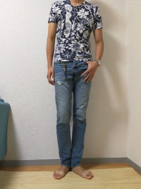 「DOLCE&GABBANA（ドルチェアンドガッバーナ）のアイテム（財布/小物）」を使った、ゆう【相互フォロー】さん（メンズ・184cm）の夏コーディネート