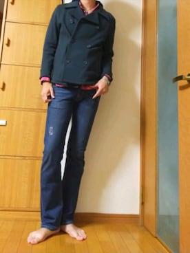 「Pコート」｜「アイテム（腕時計）」を使った、ゆう【相互フォロー】さん（メンズ・184cm）の冬コーディネート