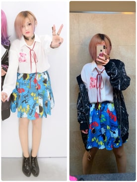 「原宿」｜「アイテム（その他シューズ）」を使った、kaguyaさん（レディース・154cm）の春コーディネート