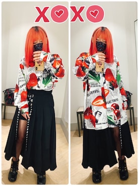 「REFLEM（レフレム）のアイテム（スカート）」を使った、kaguyaさん（レディース・154cm）の冬コーディネート