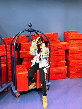 「アイテム（デニムジャケット、シルバー系）」を使った、☀️超级玛丽さん（レディース・162cm）の夏コーディネート