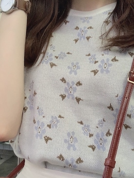 「DHOLIC（ディーホリック）のアイテム（トップス、ブルー系）」を使った、 か  ず  さん（レディース・163cm）の夏コーディネート