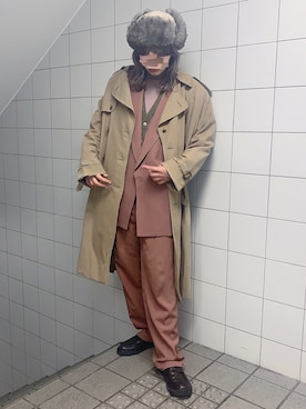 「アイテム（フォーマルスーツ/小物）」を使った、CHAKIさん（レディース・174cm・20代）の冬コーディネート
