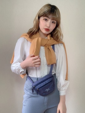 「HOTPING（ホッピン）のアイテム（カーディガン/ボレロ）」を使った、CHAKIさん（レディース・175cm）の春コーディネート
