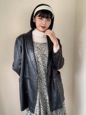 「黒髪」｜「アイテム（その他アウター）」を使った、CHAKIさん（レディース・175cm）の春コーディネート