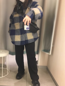 「韓国風コーデ」｜「アイテム（スラックス）」を使った、ぽぽんさん（レディース・156cm）の春コーディネート