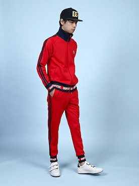 「アイテム（ジャージ）」を使った、SHINさん（メンズ・180cm）の春コーディネート