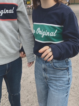 「GAP（ギャップ）のアイテム（スウェット、その他）」を使った、egc0322さん（レディース・160cm）の冬コーディネート