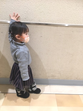 「おんなのこコーデ」｜「アイテム（ラッピングキット）」を使った、ゆづ☆*。さん（キッズ・80cm）の冬コーディネート