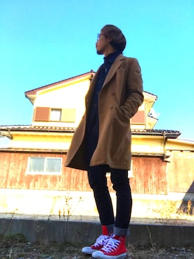 「ヒゲ」｜まーぼーさん（メンズ・173cm・20代）の冬コーディネート