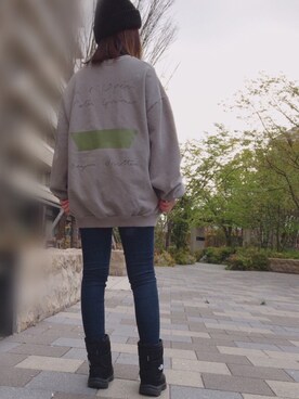 「ピスタチオ」｜「アイテム（ニットキャップ/ビーニー）」を使った、Y Y Yさん（レディース・153cm）の春コーディネート