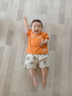 「Moujonjon（ムージョンジョン）のアイテム（パンツ）」を使った、aoto*senaさん（キッズ・80cm）の春コーディネート