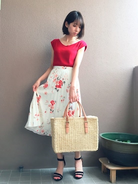 「M.deux（エムドゥ）のアイテム（シューズ）」を使った、デリさん（レディース・168cm）の春コーディネート