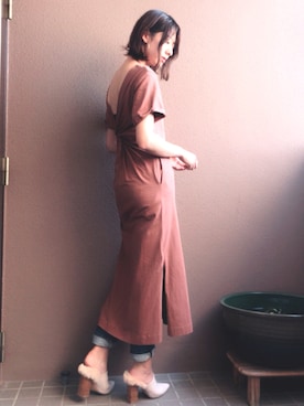 「MERCURYDUO（マーキュリーデュオ）のアイテム（その他シューズ）」を使った、デリさん（レディース・168cm）の秋コーディネート