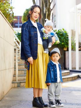 「H&M（エイチ・アンド・エム）のアイテム（その他パンツ）」を使った、Akemi Ozekiさん（レディース・163cm）の春コーディネート