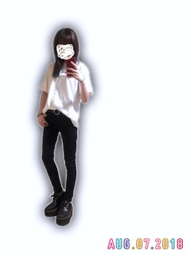 「フロントイン」｜「 ねむる 」さん（レディース・156cm）の夏コーディネート