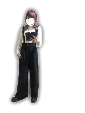 「厚底」｜「アイテム（オールインワン・サロペット）」を使った、「 ねむる 」さん（レディース・156cm）の春コーディネート