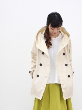 「peace shopのビッグフードアウター（その他アウター、ブルー系）」を使った、lycopenetomato3さん（レディース・165cm）の冬コーディネート