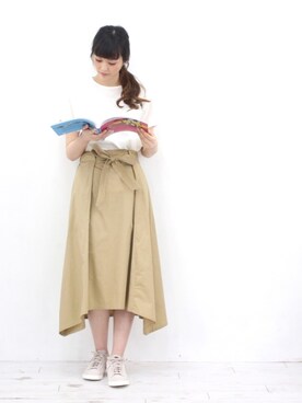 「NIKE（ナイキ）の【NIKE】ブレーザーLOW SD（スニーカー、ベージュ系）」を使った、lycopenetomato3さん（レディース・165cm）の冬コーディネート