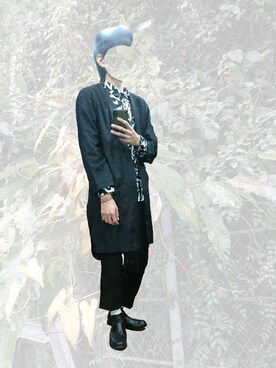 「ガウン」｜「アイテム（ステンカラーコート）」を使った、yukihiroさん（メンズ・180cm）の秋コーディネート