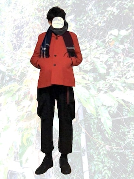 「COMME CA ISM（コムサイズム）のアイテム（ダウンジャケット/コート）」を使った、yukihiroさん（メンズ・180cm）の冬コーディネート