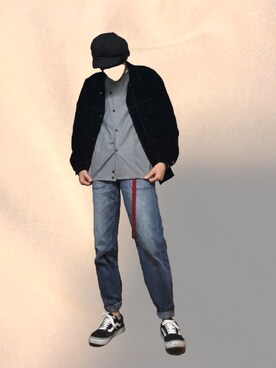 「アシンメトリー」｜「アイテム（ブルゾン）」を使った、yukihiroさん（メンズ・180cm）の春コーディネート