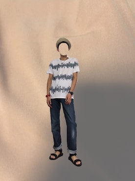 「HARE（ハレ）のアイテム（ハンチング/ベレー帽）」を使った、yukihiroさん（メンズ・180cm）の夏コーディネート