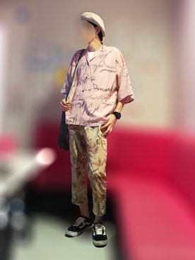 「HARE（ハレ）のアイテム（ハンチング/ベレー帽）」を使った、yukihiroさん（メンズ・180cm）の秋コーディネート