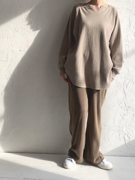 「Munich（ミューニック）のアイテム（パンツ）」を使った、wuqaさん（レディース・164cm）の秋コーディネート